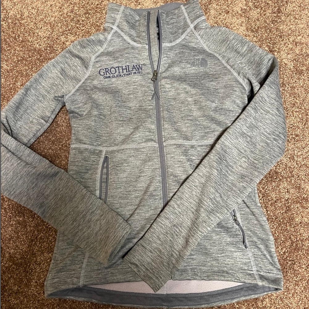 North face embroidered company fleece jacket